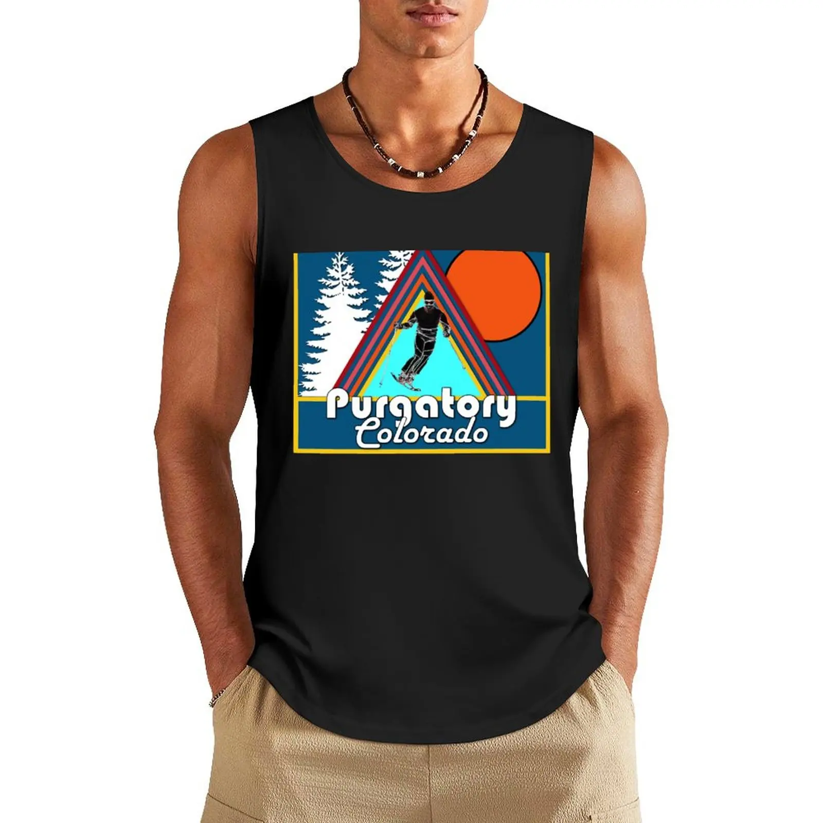 

Purgatory Colorado, Vacation, Travel, Skiing, Mountains Tank Top cute tops gym wear men gym clothing