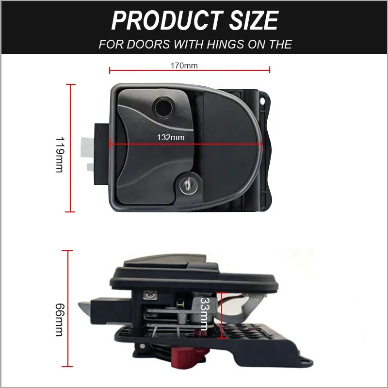 New RV Door Lock With Fingerprint Unlock And Key Access