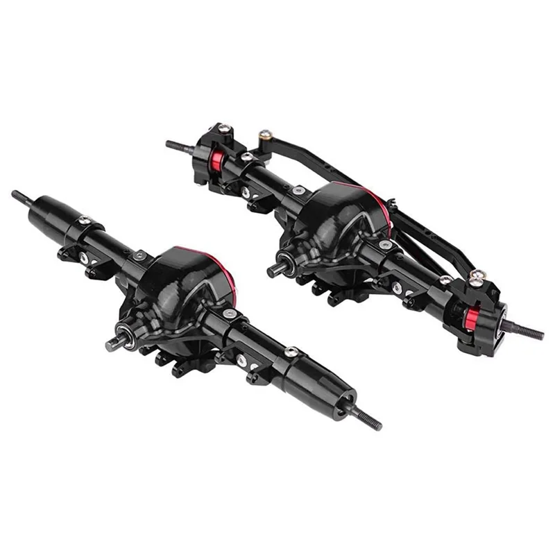 

Y34A Metal CNC Front and Rear Axle with Servo Mount Base for 1/10 RC Crawler Car Axial SCX10 D90 Upgrade Parts,1