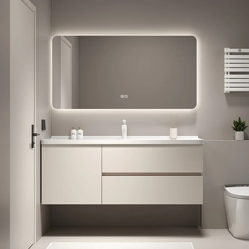 

Quality Makeup Bathroom Cabinet Closet White Skincare Drawers Mirror Cupboard Storage Sink Bathroom Vestidores Salon Furniture