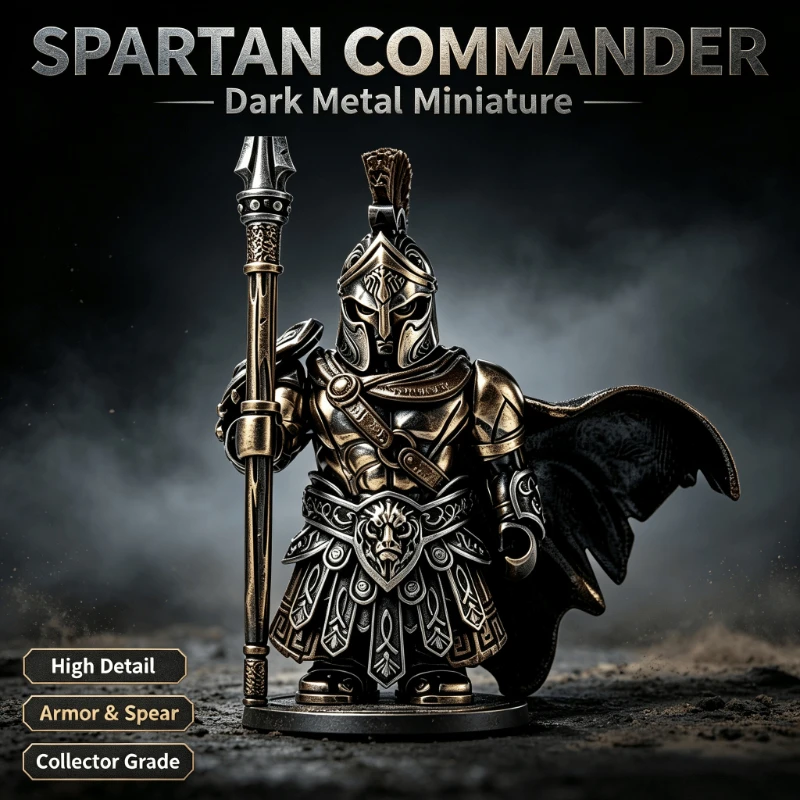 Spartan Hoplite Commander Theme Detachable Interchangeable Accessory Design Collectible Statue Desktop Cabinet Display