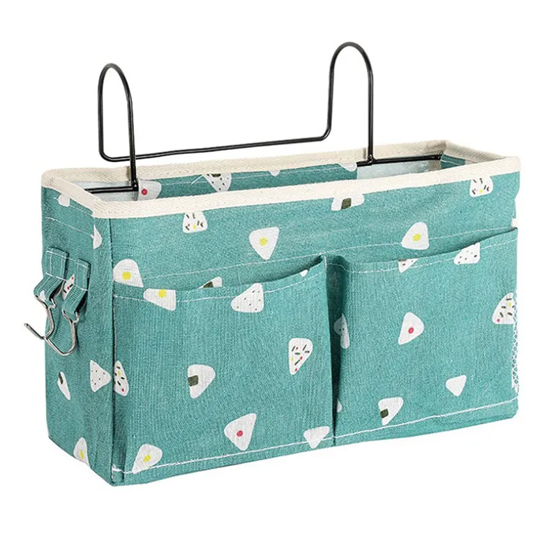 Bedside Storage Bag Creative Canvas Hanging Bag Artifact Storage Convenient Practical Dormitory Upper Lower Bunks Storage Box