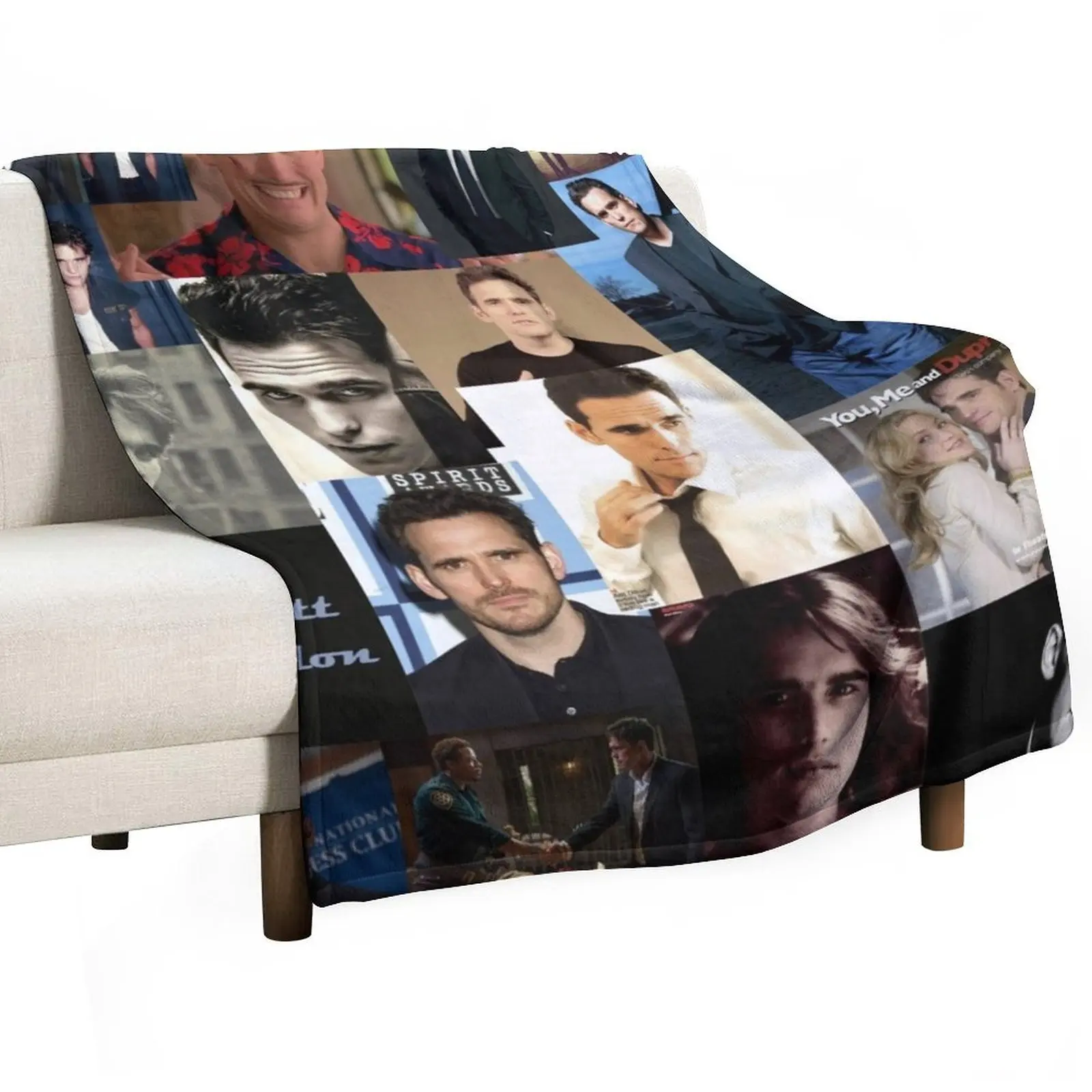 

Matt Dillon Abstract Collage Throw Blanket Flannel Soft Beds Plush Blankets