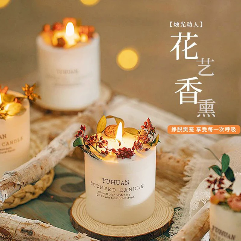 

Creative Soy Wax Romantic Aromatherapy Candles Pillar Candles for Christmas Wedding Party Home Decoration Gift