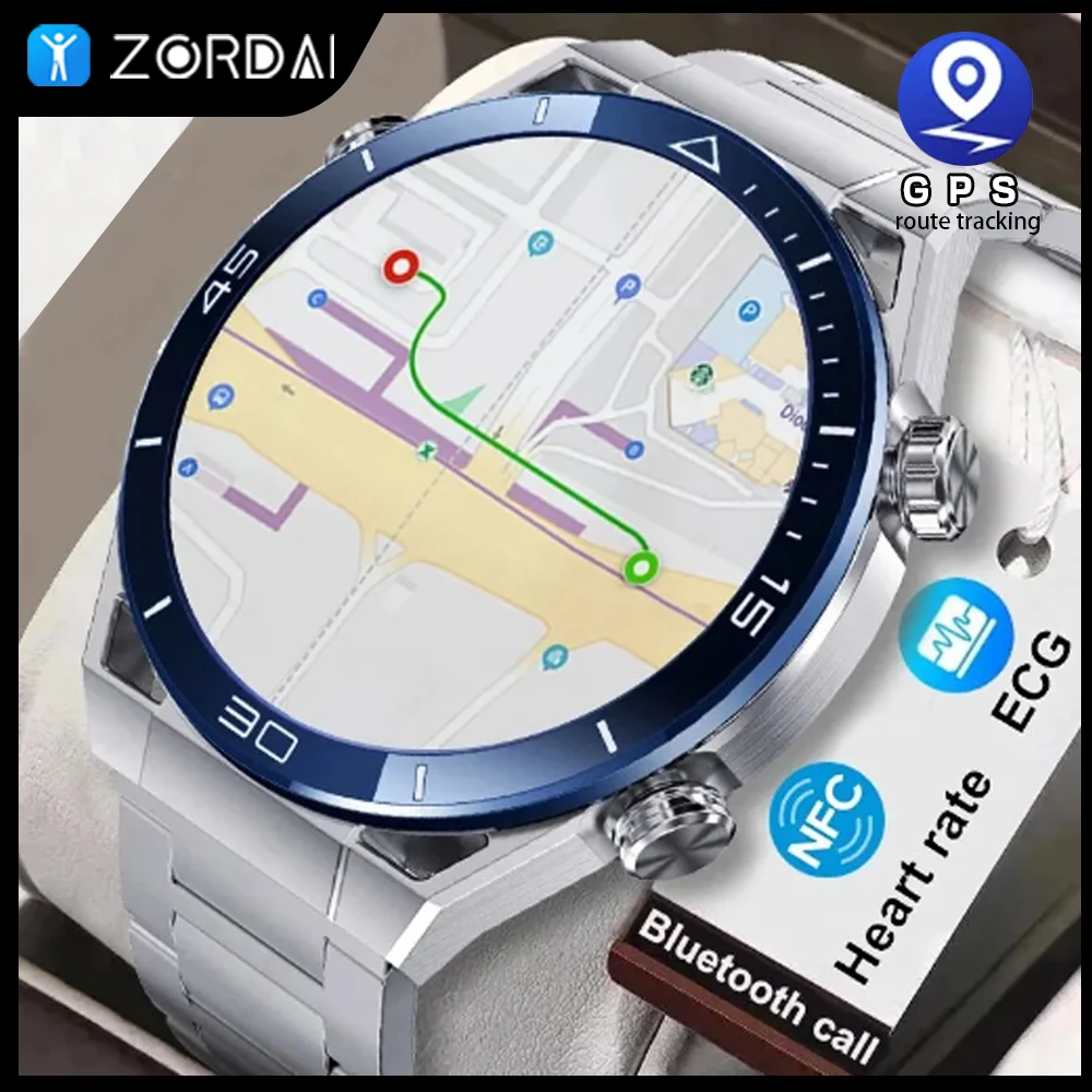 

Zordai Smart Watch NFC ECG Bluetooth Call For Huawei Watches Ultimate GPS Tracker Motion Bracelet Fitness Smartwatch for Men