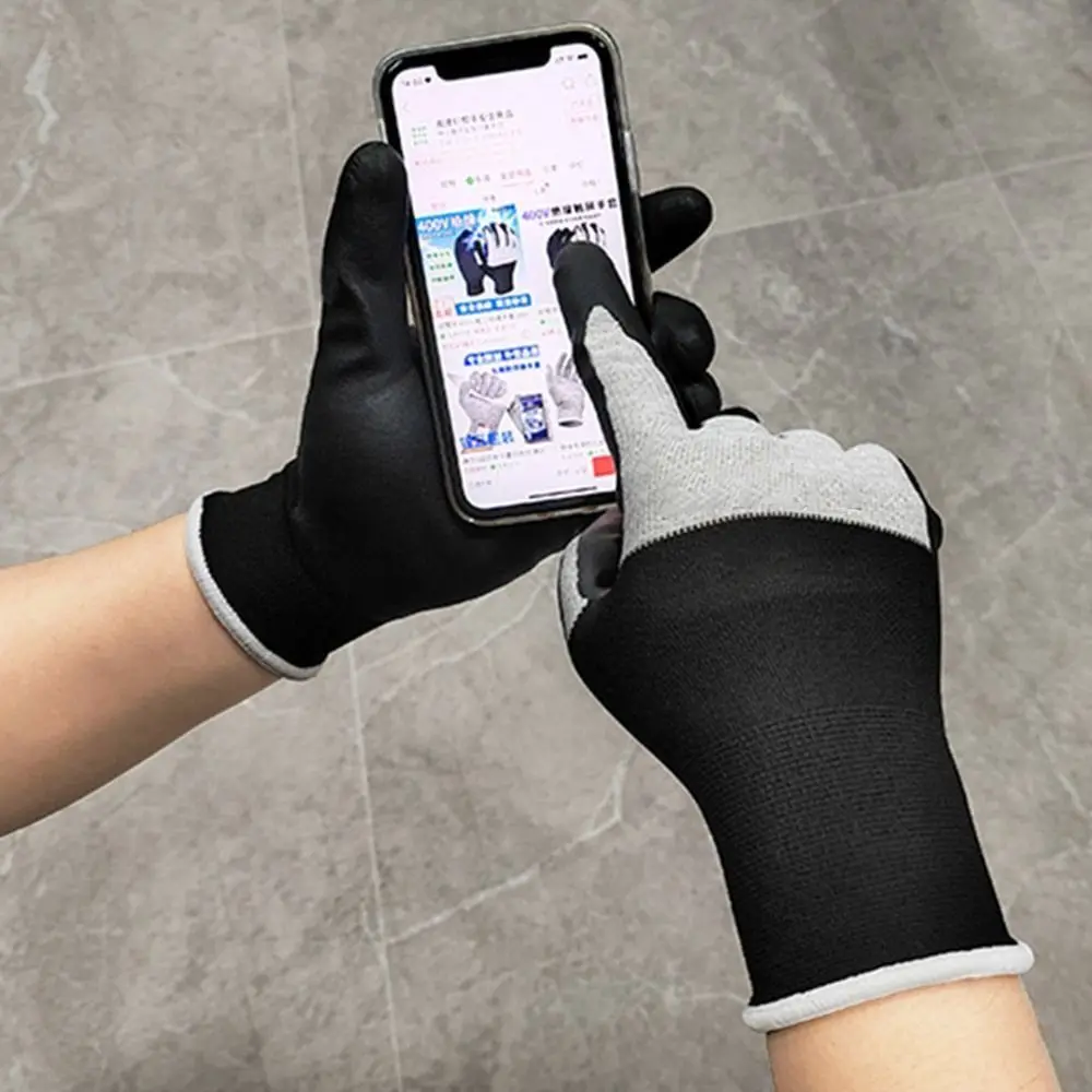 Ultrathin Electrician Insulating Gloves Nitrile Withstanding Voltage 400V/500V Touch Screen Insulation Glove Scratch Prevention