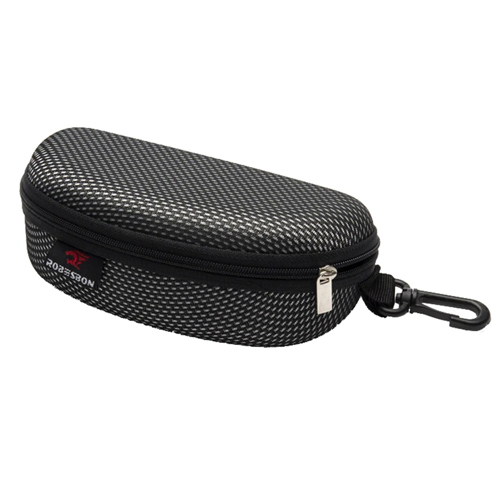 Zipper Eye Glasses Hard Case, caixa portátil, suporte preto, novo estilo