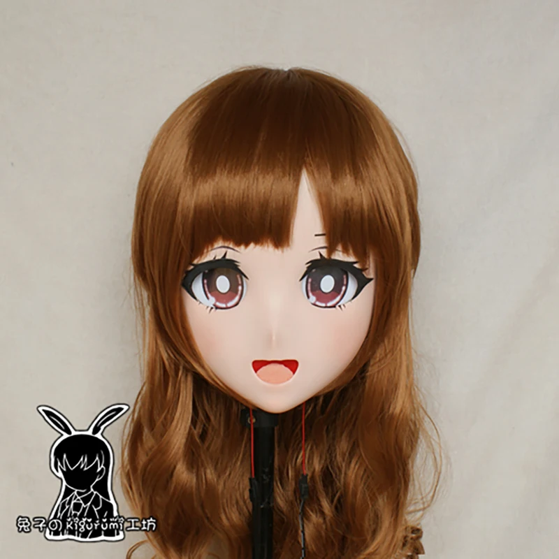 (RB6505)Quality Handmade Female Resin Cosplay Japanese Role Play Anime Kigurumi Crossdress Doll Transgender Mask