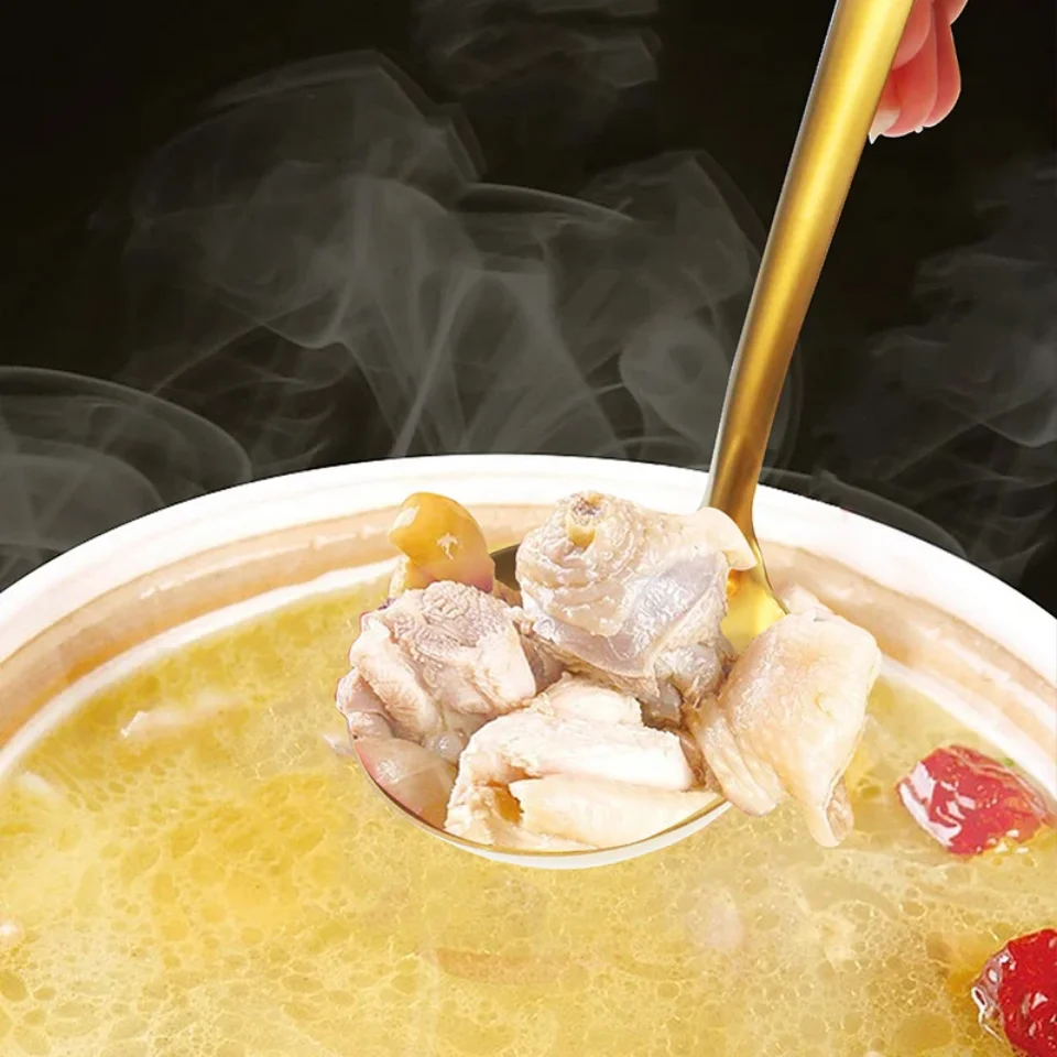 6 stücke Edelstahl Geschirr Set Hause Kreative Koreanische Besteck Goldene Löffel Koreanischen stil Hot Pot Besteck Set Geschirr set – Detail 3
