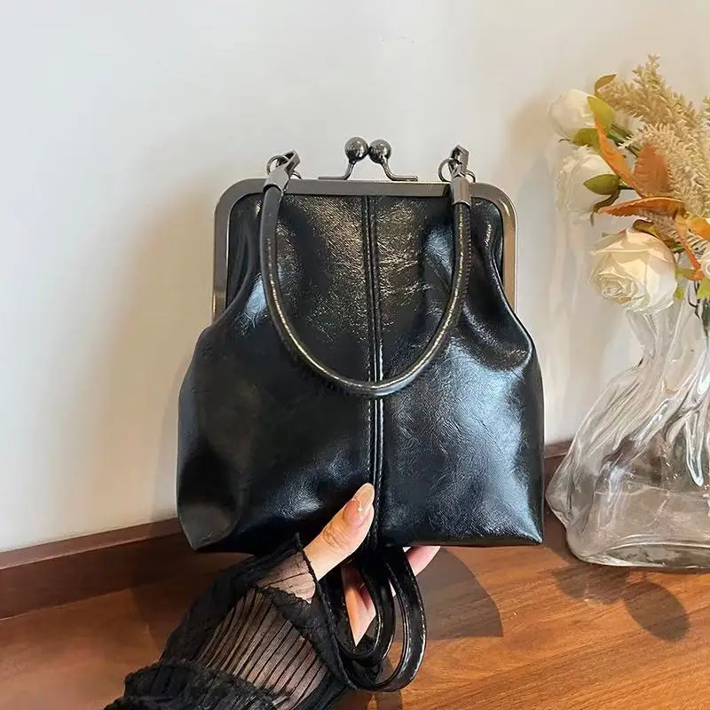 

Винтажная женская сумка-клатч коричневого цвета, универсальная дизайнерская сумка через плечо из искусственной кожи, женская сумка-ракушка, сумка через плечо.