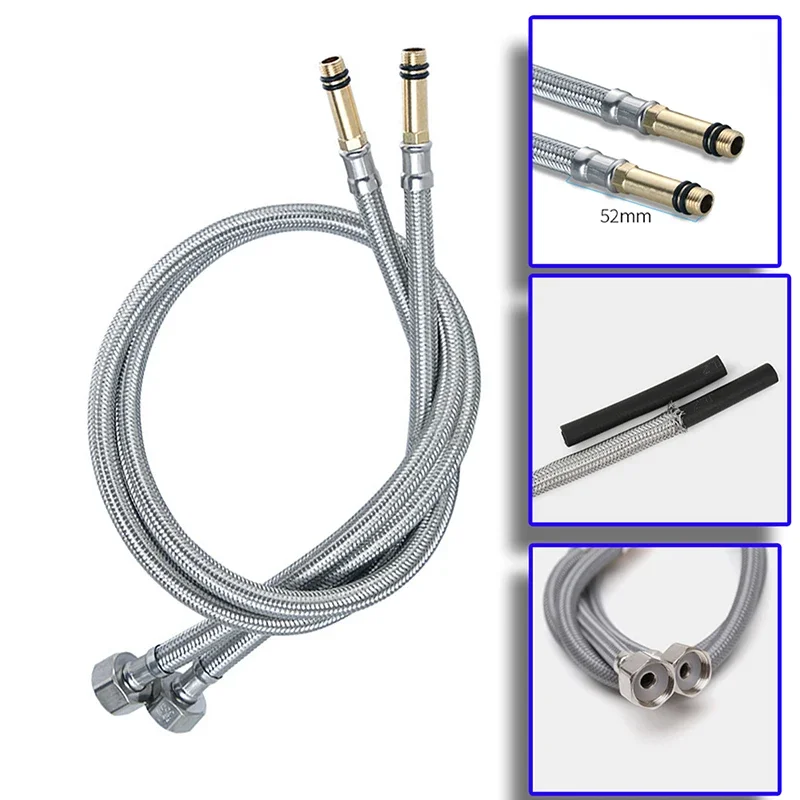 

Flexible Hot Cold Water Inlet Pipe Extension Plumbing Pipe Shower Hose Stainless Steel Pulling Tube Bathroom Accessories 2/4pcs