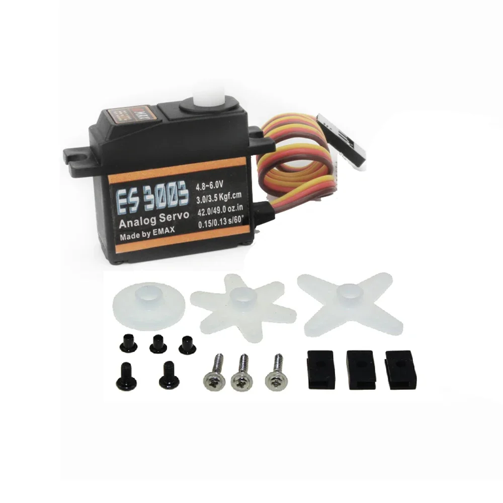 EMAX ES3003 17.5g Servo analogico in plastica 3.5kg Servo impermeabile per RC auto elicottero barca aereo parti fai da te