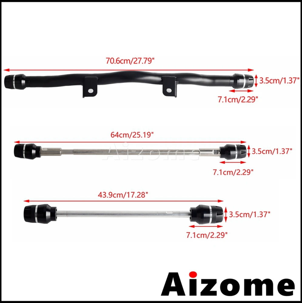 الطريق السريع الوتد محرك الوفير تحطم قضبان مسطحة المحور الأمامي الخلفي شوكة عجلة المتزلجون ل هارلي سبورتستر S RH1250S 2021 2022 2023
