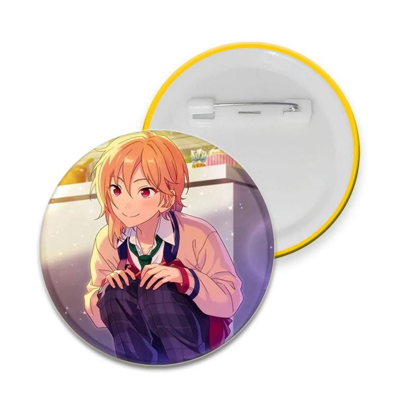 32/44/58mm Ensemble Stars Idol Brooch Round Cartoon Cosplay Badge Isara Mao Kiryu Kuro Icons Lapel Pins for Backpack