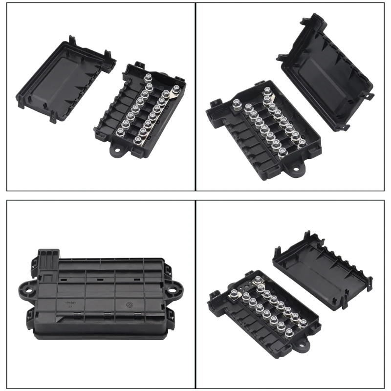 7 Way Car Midi Fuses Box Block Holder 15A～250A Fuses Holder Bolt On Fuses Type Power Distribution for Car Truck