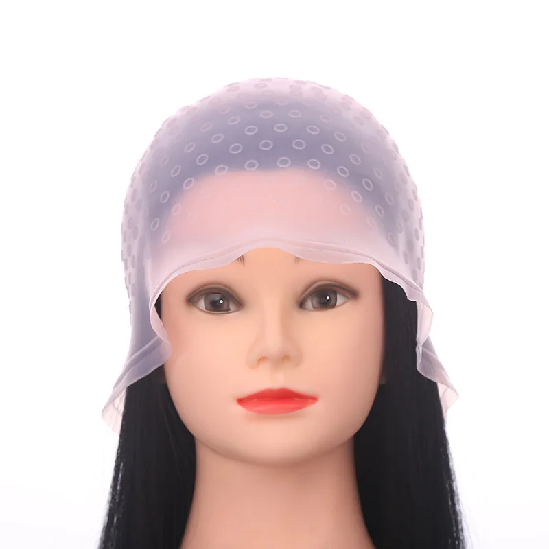 

Hair Dyeing Cap Hook Brush Coloring Highlighting Professional Reusable Silicone Dye Hat Hair Color Highlighting Hairdressing Cap