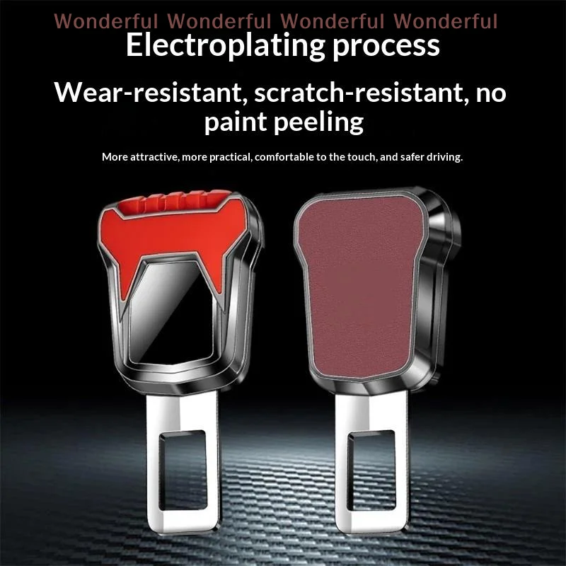 Car Seat Belt Extender Safety Lock Buckle Plug 1PC High Temperature Resistant Fit Most Car Models for Daily Commute Use