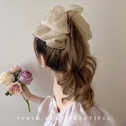 Clip Vertical de lazo de Color sólido para niña, accesorios de pinza para el cabello personalizados, Clip de agarre de estilo puro y dulce