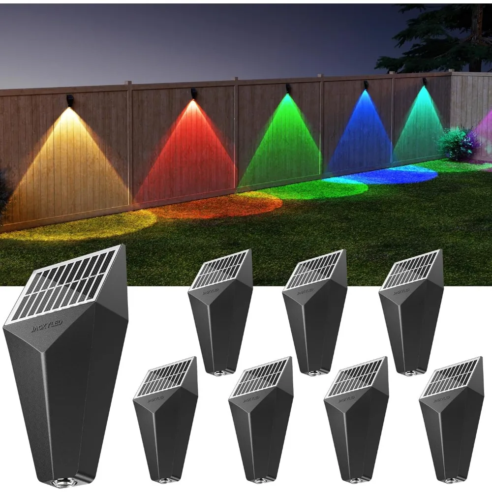 

8/12pcs Outdoor LED Fence Lights 50 Lumens Bright Fence Lights Solar Powered Deck Lights for Outside Deck Patio Railing Wall, Decorative Lighting for Christmas, New Year