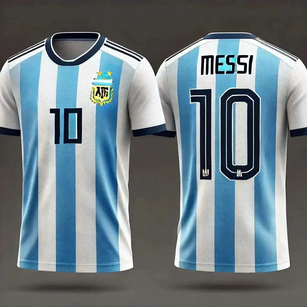 2025 Camiseta de fútbol súper grande, moderna y cómoda, con estampado 3D, transpirable, de secado rápido, para deportes y ocio para hombres