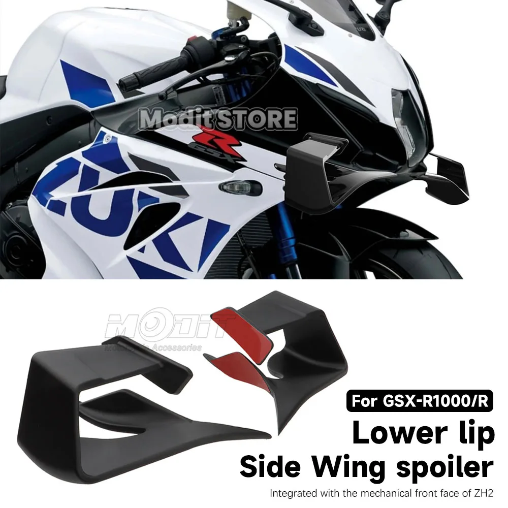 Ailerons avant de moto, becquet inférieur, carénage latéral fixe GP WINGS pour SUZUKI GSX-R1000 GSXR1000 GSX R1000R 2017-2023 2024