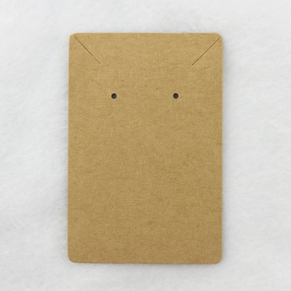 

100Pcs Retro Kraft Paper Earring Display Cards 6x9cm Vintage Necklace Holder Storage Jewelry Tags Earring Display Cards
