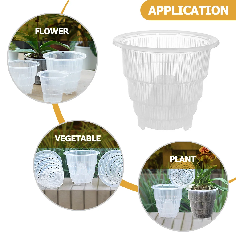 سلة بلاستيكية للزراعة المائية، وعاء شبكي للحديقة، تصميم مجوف آمن ومتين يعزز النمو الصحي ومقاوم للتآكل والمستقر #5