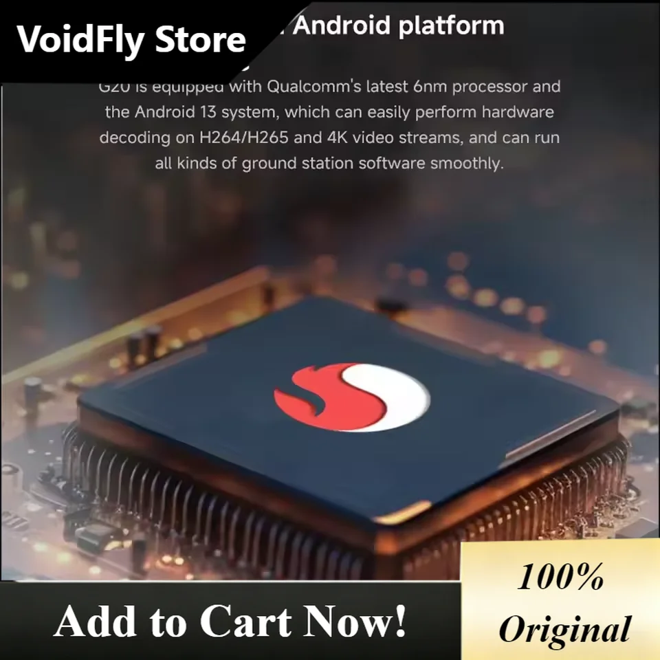 VoidFly Skydroid G20 Remote Control With 6nm Processor Dual-Band 2.4GHz 5.8GHz 7-Inch HD Display 30KM Image Transmission High De