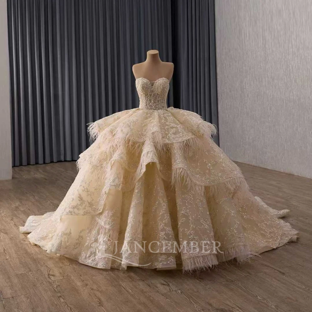 

Luxury Quinceanera Dress Shiny Lace Vestidos De 15 Anos Customized Cinderella Birthday Party Sleeveless Tiered Lace Up Back