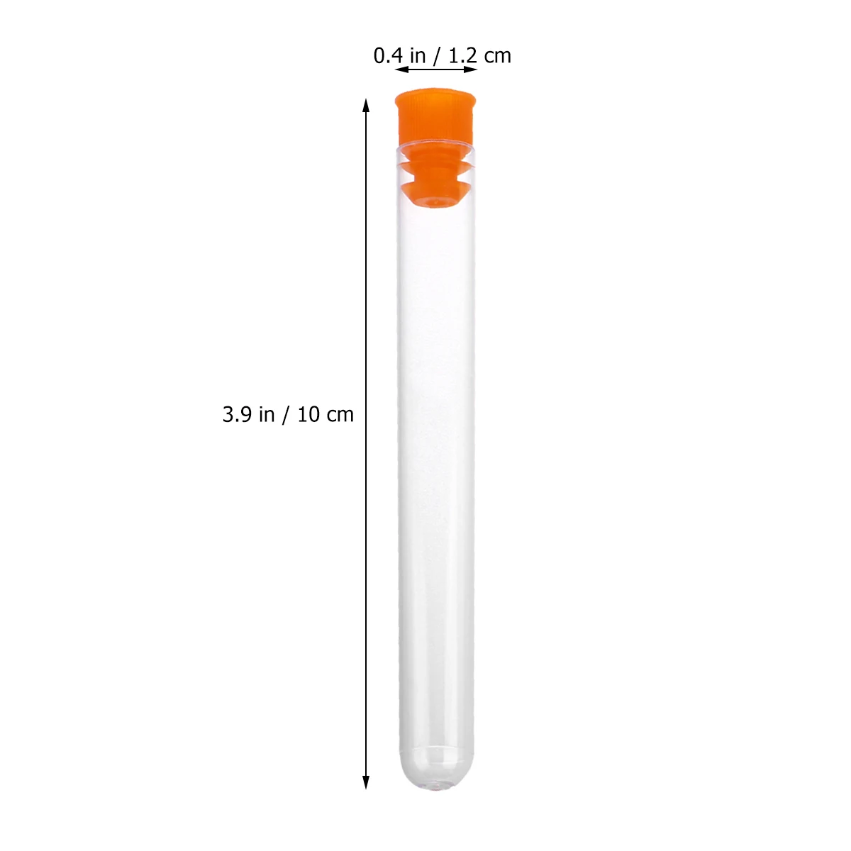 

50 Pcs Clear Plastic Test Tube Tubes with Cover Gumball Caps Containers