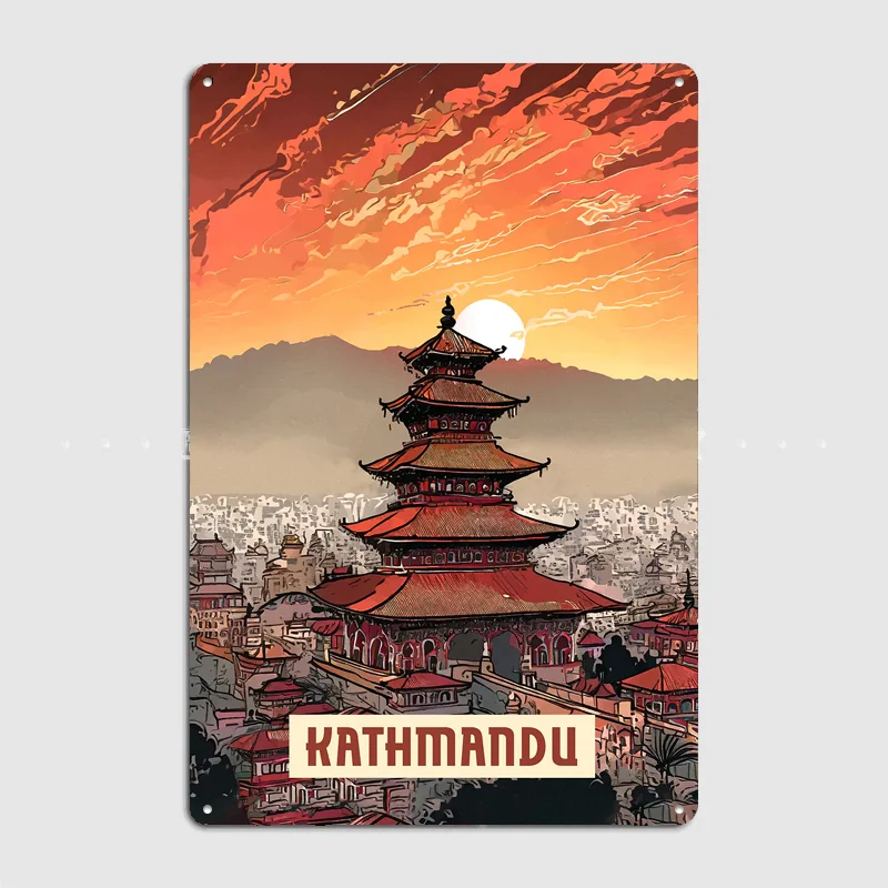카트만두 빈티지 도시 여행 포스터 금속 간판 바 맞춤형 - Home Decor Kathmandu 리뷰 및 가격