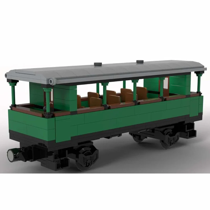 qwerr City Car Model MOC Building Bricks European Railway Freight Modular Technology Children Holiday Gifts Assemble Toys Suit