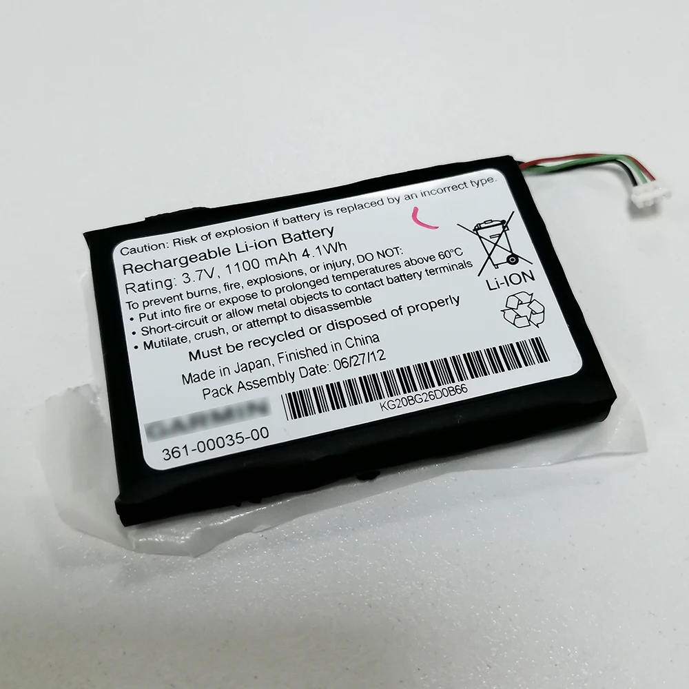 Rechargeable Li-ion Battery 361-00035-00 For GARMIN Approach G6 3.7V 1100mAh 4.1Wh Part Replacement