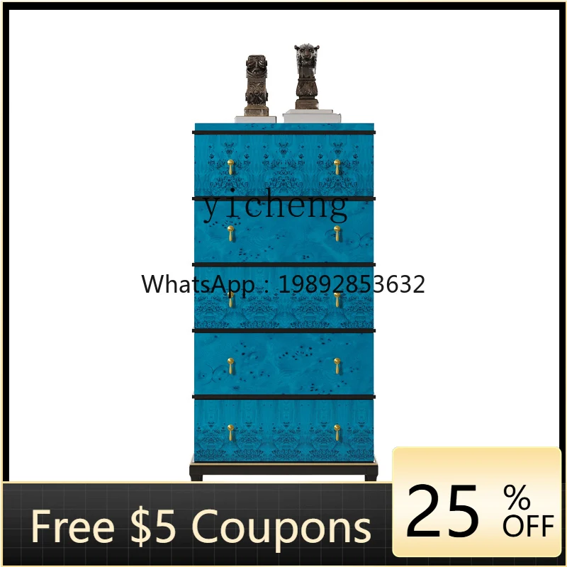 

BB American Living Room TV Side Cabinet Simple Modern Bedroom Solid Wood Premium Sense Bucket Cabinet Drawer Cabinet