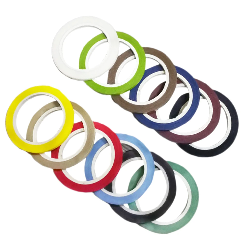 

12 Rolls Washi Tape DIY Paper Tapes Thin Sticky Gift Packaging Album Scrapbooking Solid Color Photo Frames Journals Wall