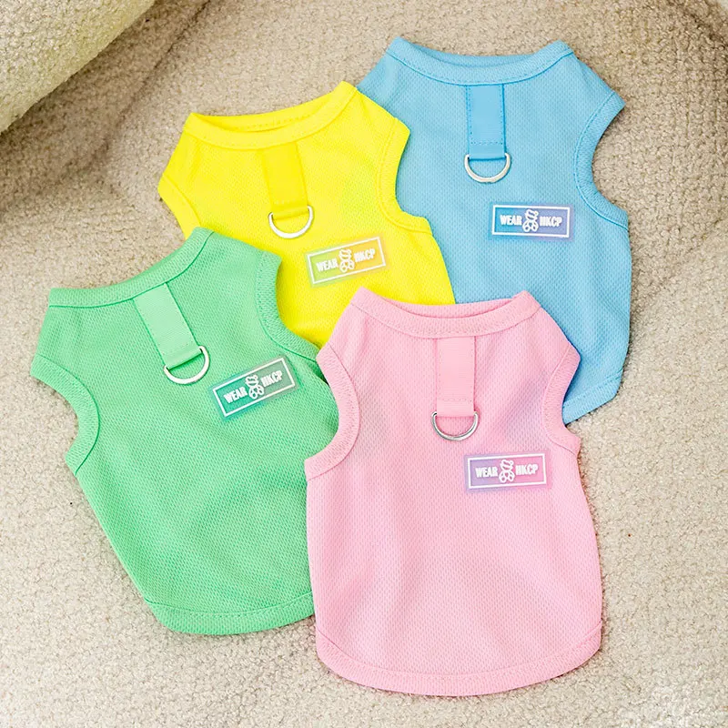 

Solid Color Pet Vest Candy Color Puppy Clothes Summer Cool Comfortable Dog Clothing Pet Supplies XS-XL