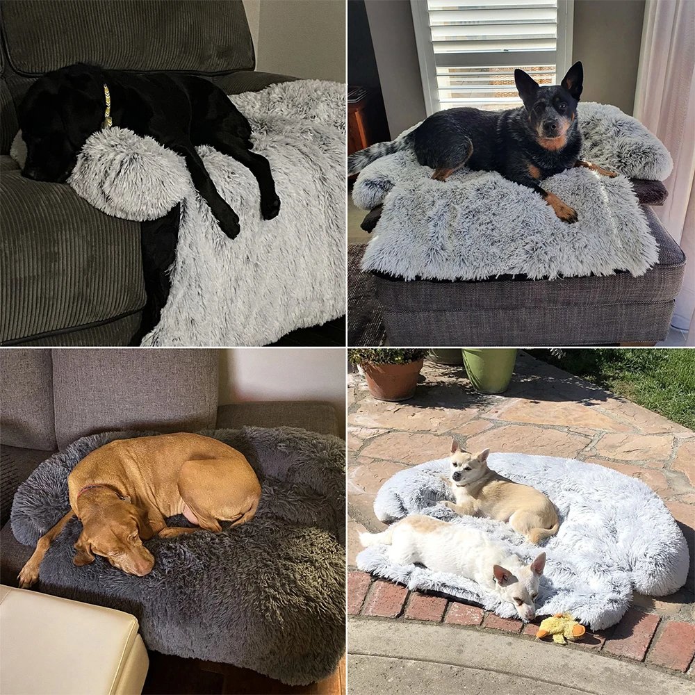 NONOR Washable Dog Pubby Beds Mats for Large Sofa Blanket Winter Warm Pets Car Floor Cover Ortopedic Large Dog Bed Cama Perro