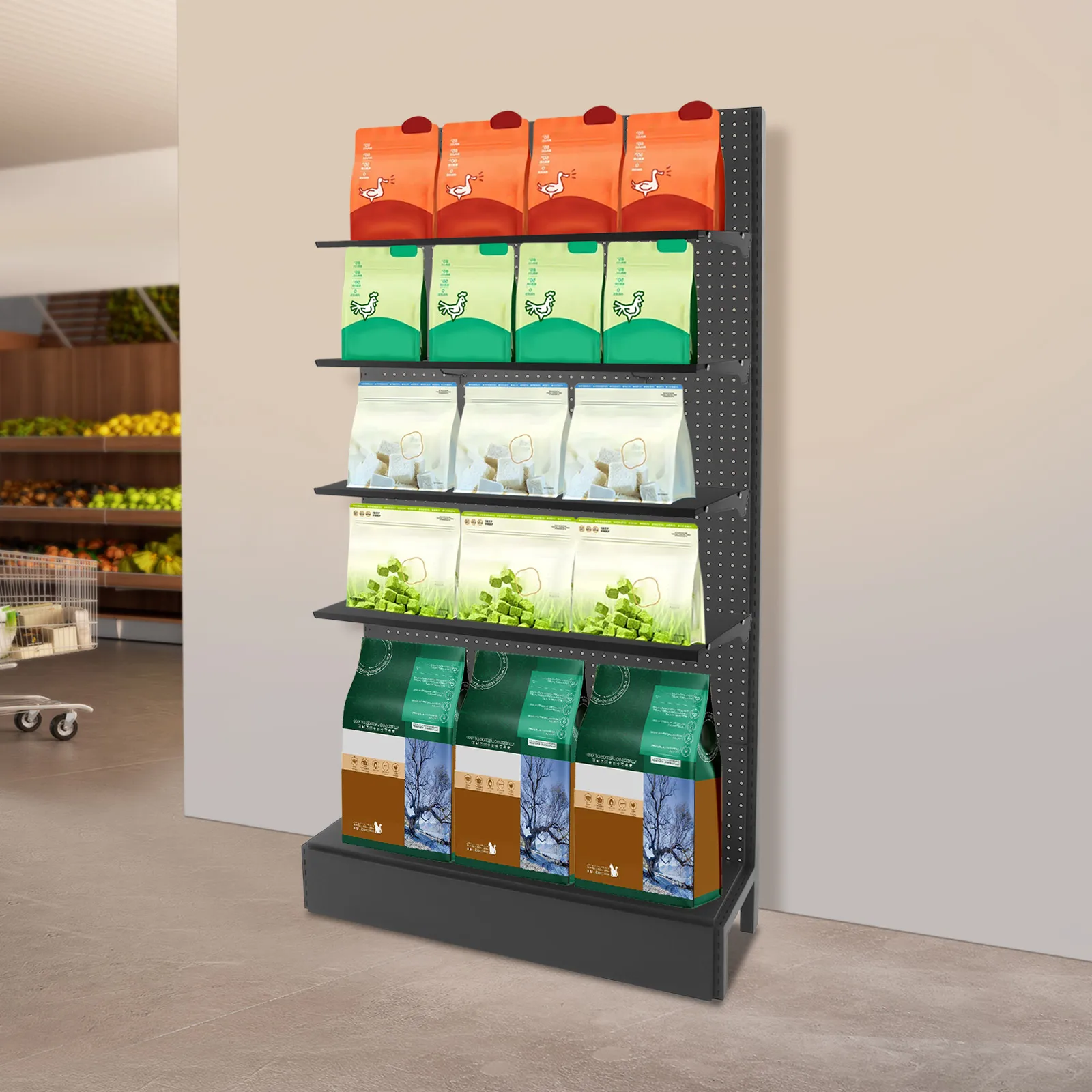 4 قطعة أرفف لوحدات جندول أرفف عرض البيع بالتجزئة رف نهاية لوحدات جندول رفوف المتجر التجاري