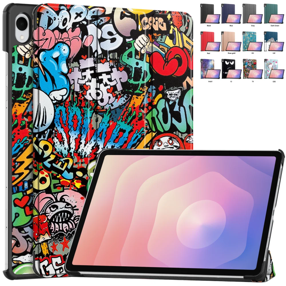 

Case for Samsung Galaxy Tab S11 11 inch SM-X730 2025 Protective PU Leather Tri-Folding Stand Magnetic Cover with Sleep Wake up