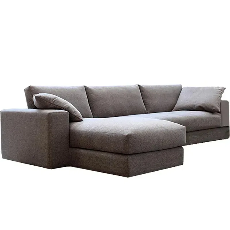 

Nordic simple modern fabric sofa small apartment living room leisure corner sofa combination L-shaped fully dismantled sofa