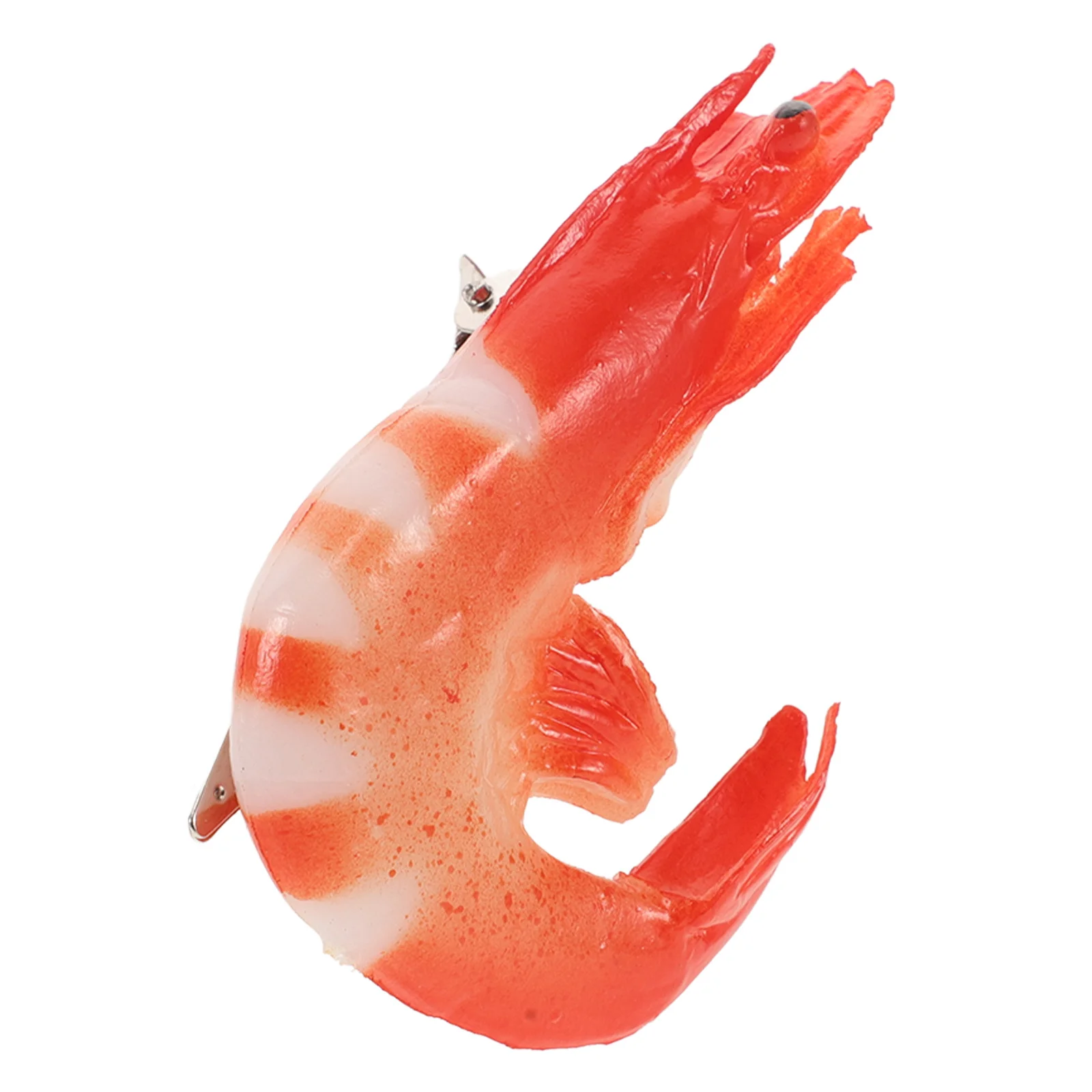 مشبك شعر مبتكر، صب الروبيان الواقعي، مشبك طعام مريح في الارتداء للحفلات وأعياد الميلاد والولائم والتسوق