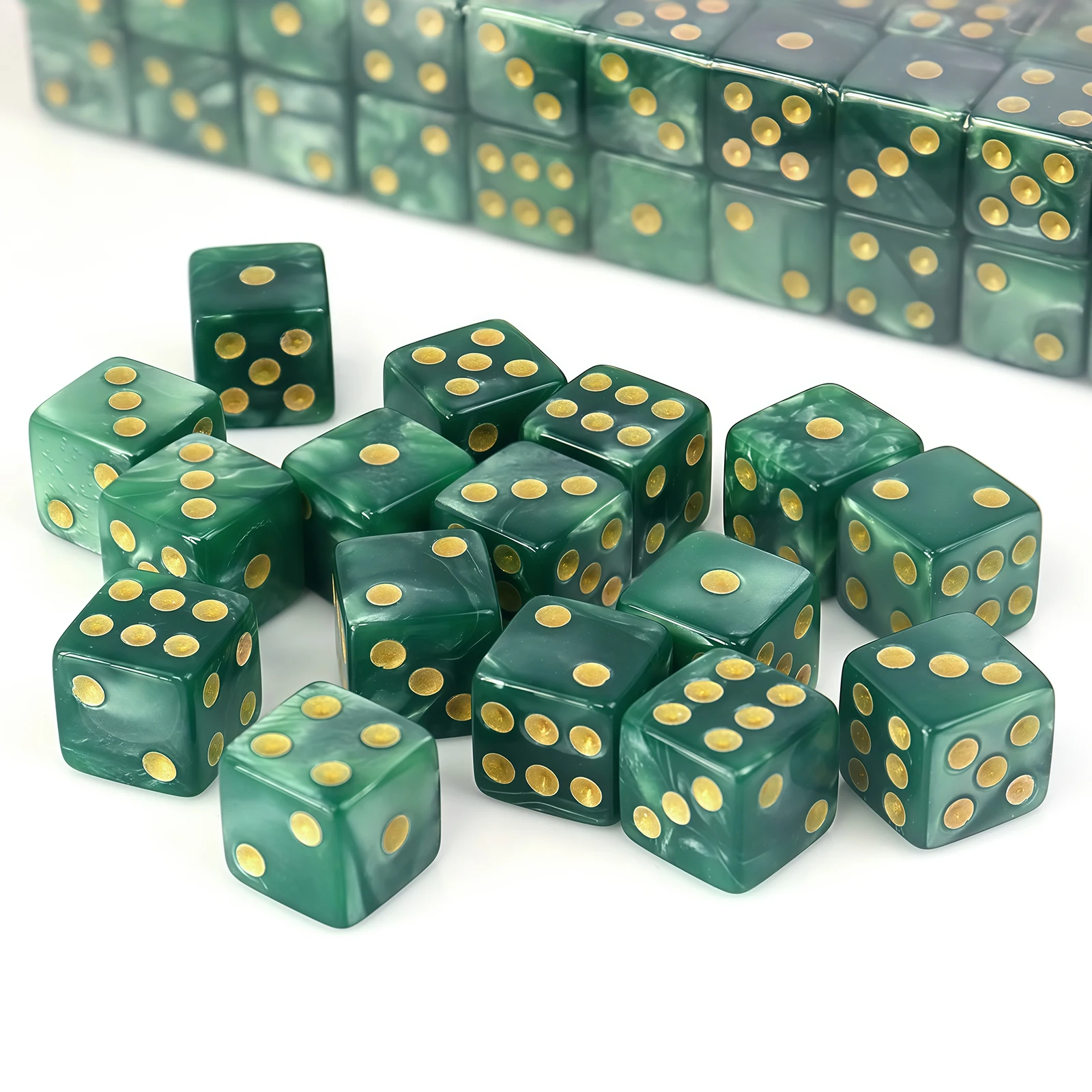

100pcs 12mm D6 Dice Set Odorless Resin Laser Engraved Assorted Colors for RPG And Tabletop Games