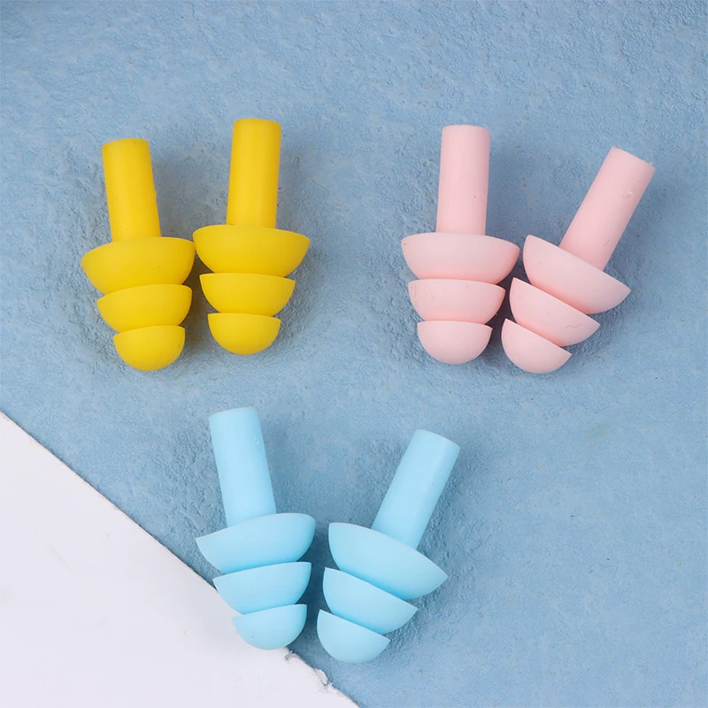 5Pairs/Box Comfort Earplugs Noise Reduction Silicone Soft Ear Plugs Swimming Silicone Earplugs Protective Sleeping Ear Plugs