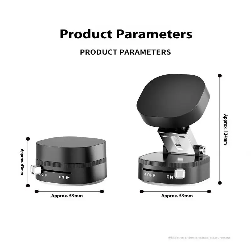 Ultra Magnetic Phone Holder Foldable Car Phone Mount Dashboard Phone Bracket 360 Degree Rotation Vacuum Suction Cup Stand