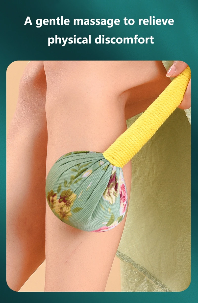 

Long-Handled Wormwood Massage Hammer for Lymphatic Drainage - Manual Full Body & Back Relief, Stress Reduction, Nylon Material масажер для лица