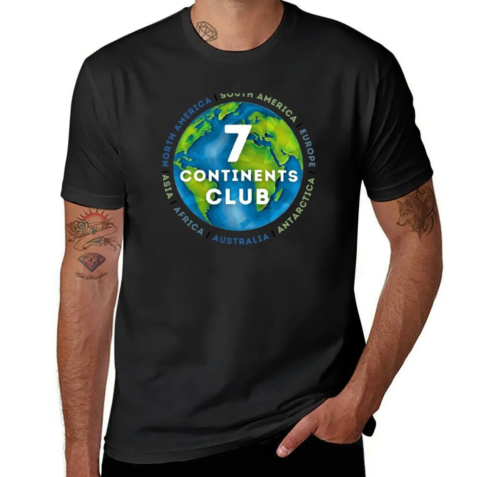 Seven Continents Globe T-Shirt anime quick-drying Men's t-shirts