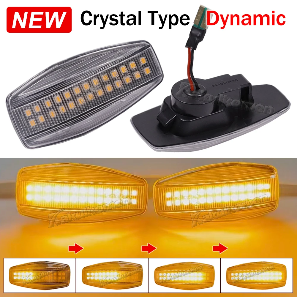 2pcs For Hyundai Flowing Water Indicator LED Side Marker Turn Signal Light For Elantra Getz Sonata XG Terracan Tucson I10 Coupe
