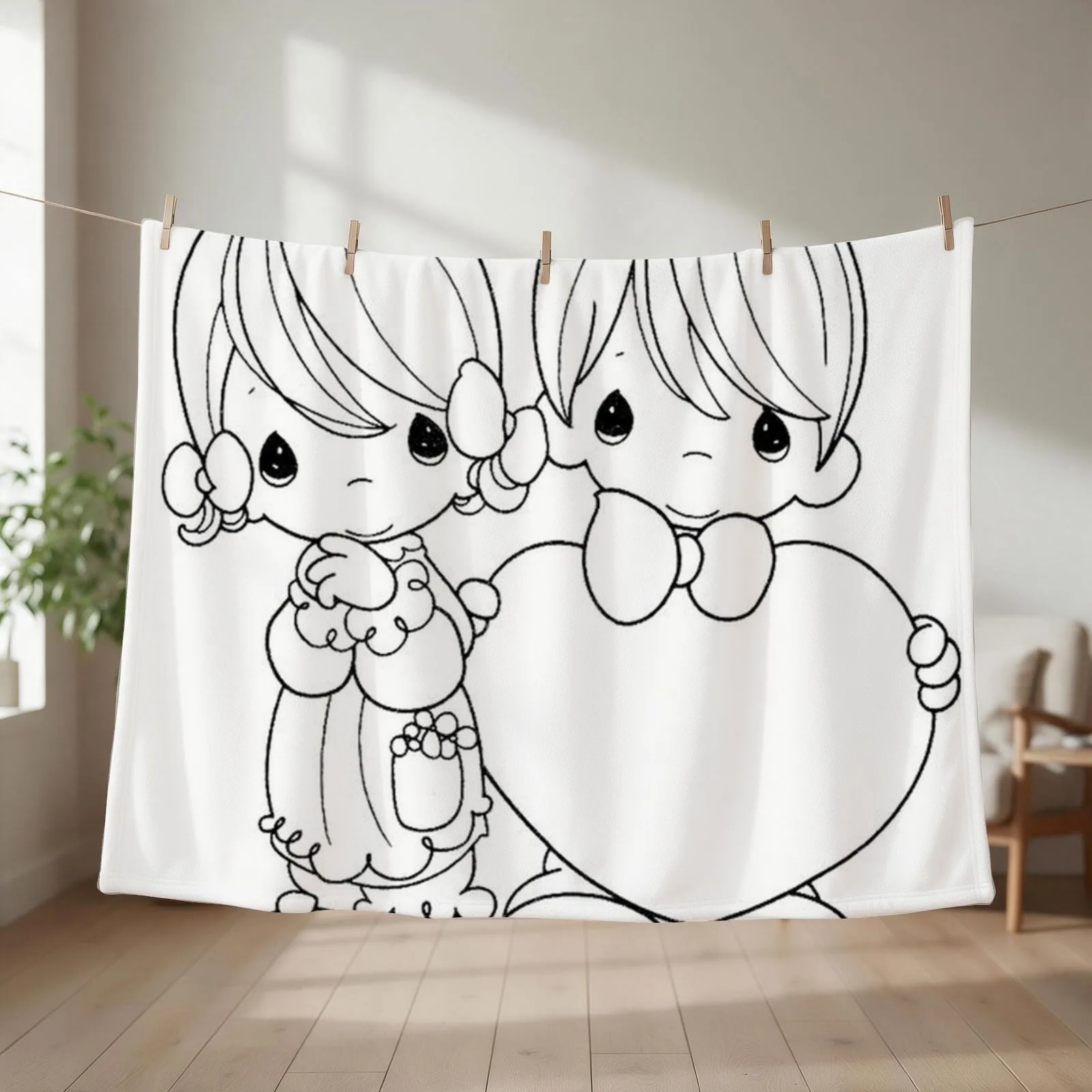 Precious Moments Throw Blanket couch cozy soft plush fuzzy picnic outdoor blanket