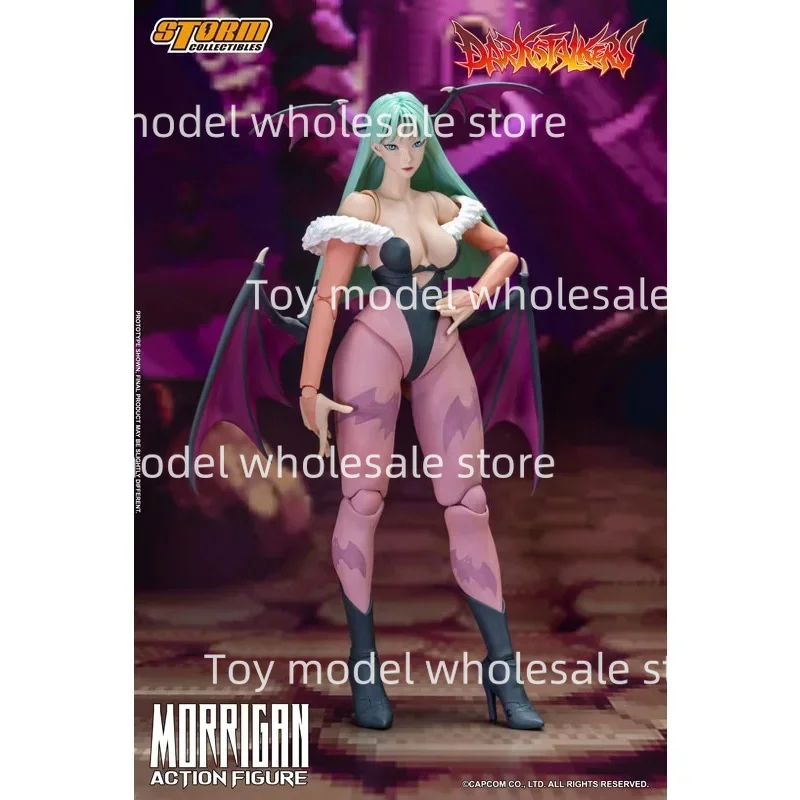 재고 있음 오리지널 스톰 토이 Darkstalkers Morrigan Aensland 애니메이션 액션 컬렉션 피규어 모델 장난감