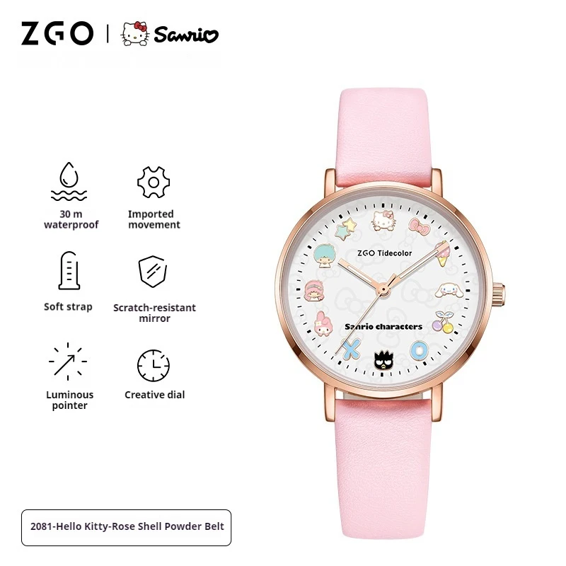 Sanrio Hello Kitty Watch Women Instagram Niche Design Light Luxury Cute Waterproof Watch Student Quartz Watch Girl Birthday Gift